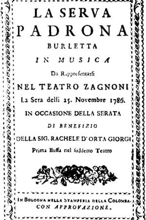 Pergolesi - La Serva padrona's Poster