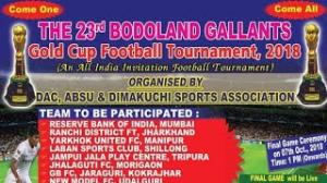 23rd Bodoland Gallants Gold Cup Football Tournament 2018 Poster