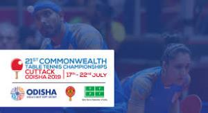 21st Commonwealth Table Tennis C'ship 2019 Poster