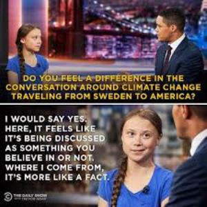 Greta Thunberg Interview Poster