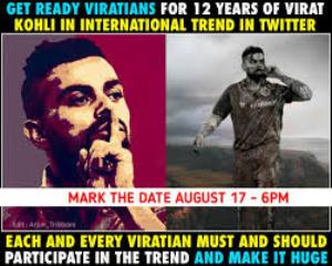12 Years Of Virat Kohli Poster