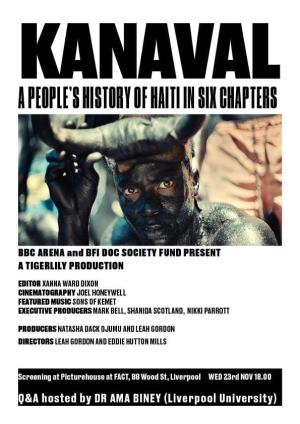 Kanaval: A People's History of Haiti in Six Chapters Poster